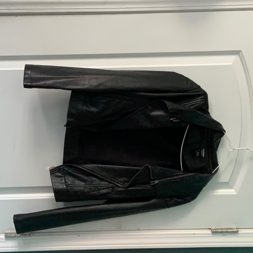 Black leather jacket